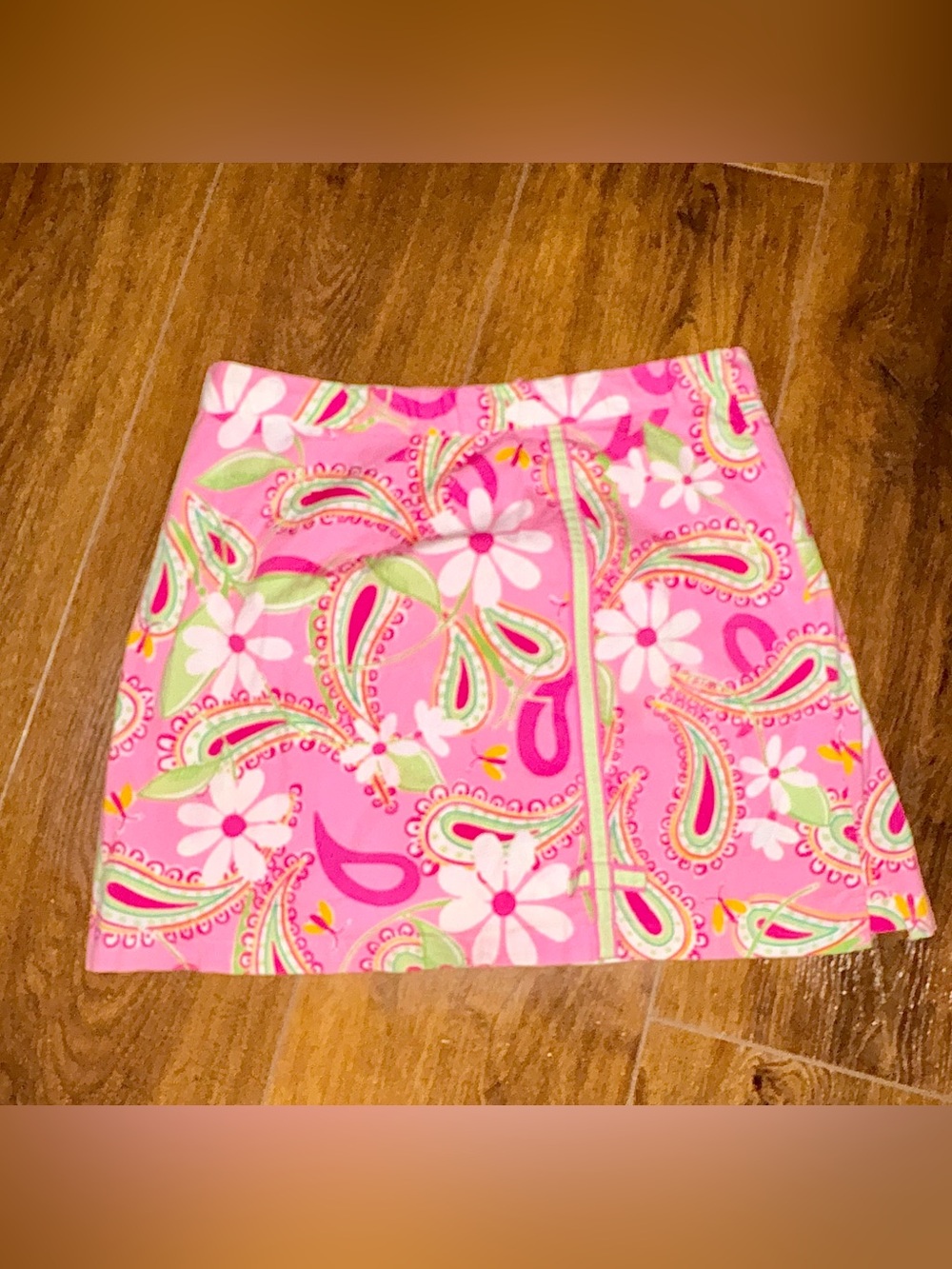 Lilly Pulitzer Pink Paisley Floral Cotton Skort Size Small